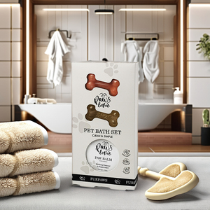 Baume à pattes végétalien de marque <span class=keywords><strong>privée</strong></span> de haute qualité et savon nettoyant coffret cadeau pour animaux de compagnie pour le bain et les soins pour chiens - Product Image 2