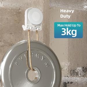 Đa chức năng nhựa không thấm nước Móc & rails hút chân không cốc móc cho quần áo phím & Lưu trữ trong phòng tắm & nhà bếp - Product Image 6