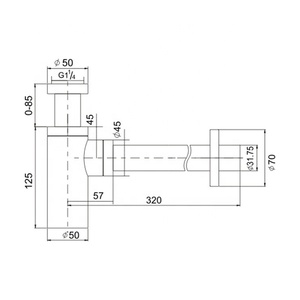Watermark Hot Bán Tắm Chất Thải Phù Hợp Bồn Rửa Chai Bẫy Cống Lưu Vực - Product Image 2