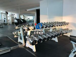 Ensemble d'haltères en acier de galvanoplastie d'alliage de gymnase de matériel YG-GA015 durable - Product Image 6