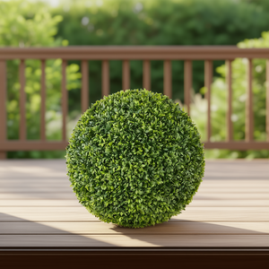 Bola de Topiario Artificial de Boj de 23 Pulgadas, Fácil de Montar, Decoración para Interiores y Exteriores, Esfera de Vegetación - Product Image 2
