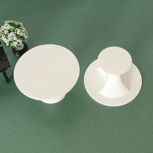 Accessoires de décoration de scène de maison de poupée miniature : Table ronde blanche simple, modèle de mobilier, accessoires de photographie - Product Image 3