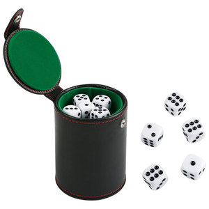 Nuevo Diseño, Vaso Mezclador de Dados de Cuero con Logotipo Personalizado Hecho a Mano, Juego de 4 Piezas, Ligero y de Alta Calidad para Jugar - Product Image 1