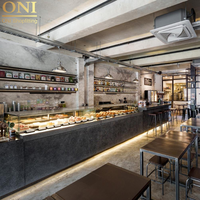 ONI Shopfitting Vintage Beer Bar Boissons Gâteau Burger Café Décoration Meubles Design d'intérieur Comptoir Vitrine Meubles