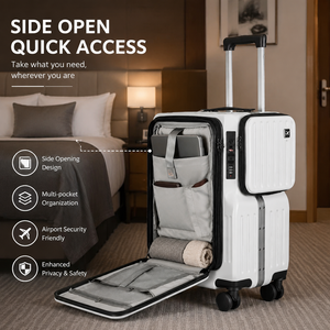 <span class=keywords><strong>Maleta</strong></span> de Viaje con Ruedas Giratorias de 20 Pulgadas con Apertura Lateral, Personalizable con Logotipo, para Viajes de Negocios - Product Image 2