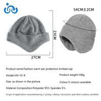 Bonnet tricoté chaud de protection pour les oreilles, double couche de fil, bonnet de sport, casquette de cyclisme, bonnet de vélo