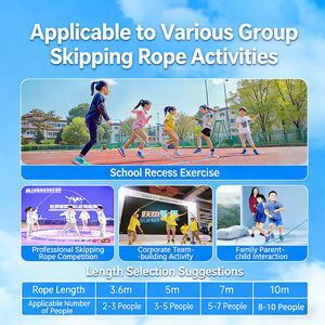 Corde à sauter segmentée de qualité supérieure, réglable, 2,8 m, pour l'exercice physique et la remise en forme, avec poignée PP+<span class=keywords><strong>TOR</strong></span> - Product Image 4