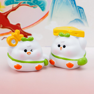 Yu Mo Happy Duck Blind Box Resin Figurines 6pcs Set Cute Animal Crossing Collectible Toys Desktop Ornaments Gift - Product Image 4