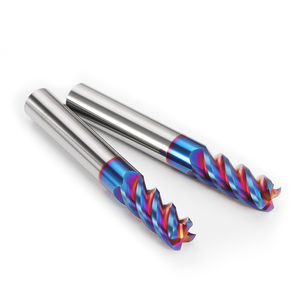 Fraise à queue en carbure monobloc pour CNC, 4 dents, à rayon d'angle, HRC65, pour arrondissement et finition - Product Image 2