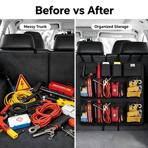 Organizador de Maletero para Asiento Trasero de Coche, <span class=keywords><strong>Bolsa</strong></span> de Almacenamiento Oxford Multiusos para SUV, Camioneta, Herramientas de Emergencia, Botiquín de Primeros Auxilios, <span class=keywords><strong>Cuerdas</strong></span> de Remolque - Product Image 6