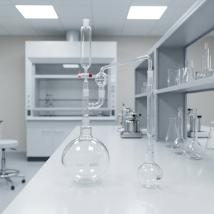 Appareil de distillation sous vide en verre borosilicaté MAYALAB 3000 ml, kit de distillation à col étroit avec flacon de collecte, OEM pour laboratoire - Product Image 1