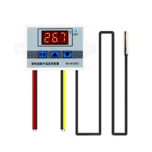 Controlador de temperatura digital led, controlador de temperatura digital controlador de temperatura sonda com sensor à prova d'água w3002 XH-W3002 12v 24v 110-220v