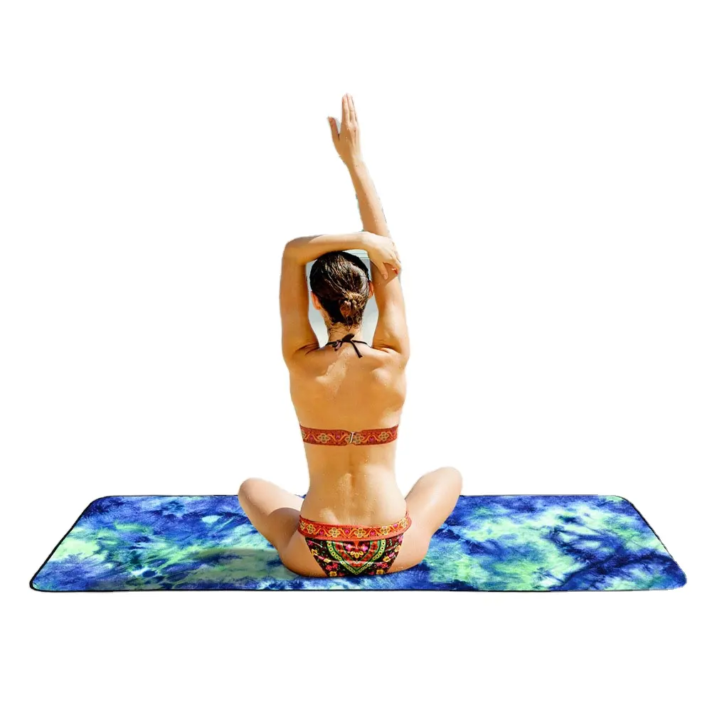 Tapis de Yoga Tie Dye Offre Spéciale, couverture de Yoga antidérapante, serviette de plage en microfibre douce absorbante