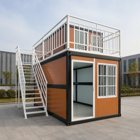 Maison conteneur pliable et extensible économique, préfabriquée, portable, en panneaux sandwich, pour ferme de luxe à 3 chambres