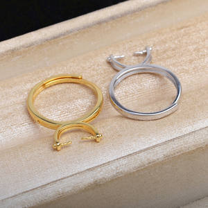 เวนชิ 925 เงินแท้ ชุดอุปกรณ์ทำแหวนเปล่าแบบ DIY พร้อมลูกปัดฝังแบบรูทะลุ ขนาด 8-10 มม. อุปกรณ์ตกแต่งเครื่องประดับทรงกลม รุ่นจีน 16503 - Product Image 2