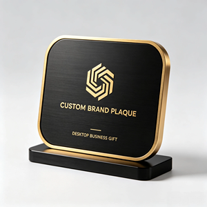 Placa Decorativa de Aluminio Mecanizado CNC Sólido OEM, Logotipo 3D en Relieve, Color Anodizado Personalizado, Regalo Corporativo de Aniversario - Product Image 3