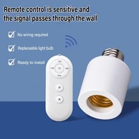 Base de lampe LED E27, télécommande sans fil intelligente, interrupteur minuterie, adaptateur de base de prise AC110-240V, marche/arrêt, domotique intelligente