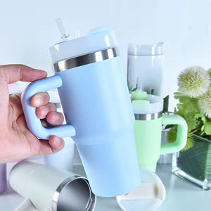 Gobelet de voyage isotherme personnalisé en acier inoxydable de 14 oz avec poignée, isolation thermique de 6 à 12 heures, design portable, idéal pour la rentrée scolaire - Product Image 2