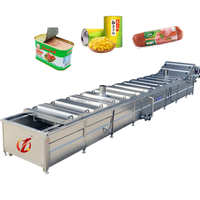 Gloednieuwe automatische groenteverkookmachine van roestvrij staal, waterbadverkookmachine voor fruitverwerking