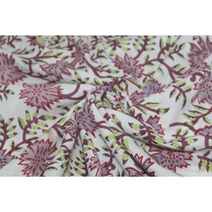 Fournisseurs de tissus imprimés à la main de Jaipur, tissus 100% coton, tissus imprimés à la main doux et naturels au mètre - Product Image 6
