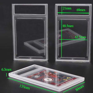 透明PSAスラブカードホルダー アクリル製グレーディングカードスラブ（ラベル付き） 空のグレーディングカードスラブ - Product Image 4