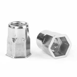 Tuerca Remachable de Cabeza Plana Pequeña, Semihexagonal, de Acero Inoxidable/Acero al Carbono, con Recubrimiento de Zinc Amarillo, M3 M4 M5 M6 M12 - Product Image 1