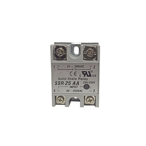 รีเลย์โซลิดสเตท SSR-25 AA แบบ AC 1 ช่องสัญญาณ แบบปกติเปิด สำหรับสัญญาณเฟสเดียว รองรับกระแสสูงสุด 2 แอมป์ รวมถึงรุ่น SSR-10 AA, 15 AA, 20 AA - Product Image 1