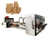 Machine automatique d'emballage et de collage de boîtes en papier, machine de pliage et de collage de boîtes en carton ondulé
