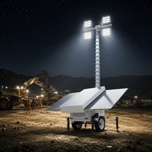Tour légère portative solaire et éolienne avec la remorque et le mât télescopique - Product Image 5