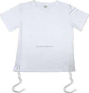 Gilet Tzitzit casher en gros d'usine, T-shirt de qualité confortable 100% coton Vêtement Tzitzis, Talit Katan, Zizit, Sitsit - Product Image 1