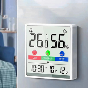 เครื่องวัดอุณหภูมิและความชื้นแบบดิจิตอล LCD พร้อมปฏิทิน สำหรับใช้ภายในและภายนอกอาคาร นาฬิกาตั้งโต๊ะสำหรับสำนักงาน ขายส่ง - Product Image 5
