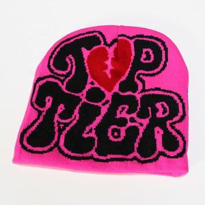 Gorro de invierno unisex personalizado, gorro de punto acrílico para exteriores, gorros de punto con logotipo personalizado, gorros Jacquard Y2k - Product Image 2