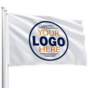 Factory Wholesale Premium Fabric Promotional White Logo Custom <b>Flags</b> Banners - Product Image 3