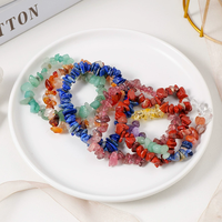 Bracelet extensible en perles de pierres précieuses naturelles faites à la main, coloré, en cristal naturel, pierres de guérison, cadeau Reiki, vente en gros