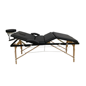 Table de massage pliante professionnelle à 4 sections - Lit réglable avec cadre en bois et repose-tête pour les centres de <span class=keywords><strong>spa</strong></span> et de bien-être - Product Image 2