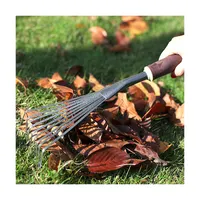 Winslow & Ross 휴대용 미니 플라스틱 9 tine 정원 도구 손 잎 레이크 청소 잎 잡초