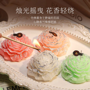 Northern Mu Peony Scented Candle Soy Wax Handmade Decorative Gift Indoor Use - Product Image 1