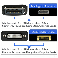 Adaptateur de câble DisplayPort vers DVI, convertisseur Display Port DP vers DVI HD 1080p mâle vers femelle pour PC, ordinateur portable, moniteur HDTV