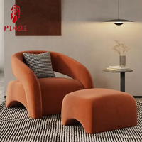 Fauteuil d'appoint léger et écologique de style nordique pour salon et balcon, petit fauteuil de détente individuel
