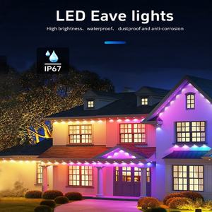 Luces LED Permanentes para Exteriores de Parques de Atracciones con Rieles de Aluminio, Modos de Escena DIY con Aplicación Inteligente, Fuente de Luz Puntual LED 3D de Píxeles - Product Image 5