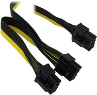كابل طاقة PCI-e ذكر 8 دبابيس إلى مزدوج 8 دبابيس (6+2) ذكر لبطاقة الرسومات في الكمبيوتر