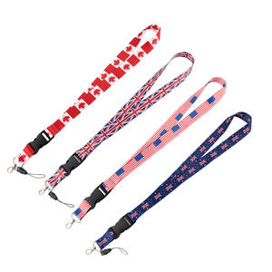 Herstellerangepasste Nationalflaggen-Handyschlaufe ID-Schlüsselband Ausweishalter Schlüsselband Schulband Polyester-Schlüsselband - Product Image 1