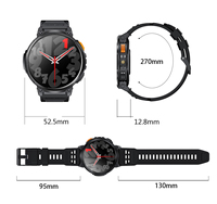Reloj inteligente de pantalla grande de 1,85 pulgadas K66, reloj inteligente de Fitness multilingüe con batería de 730 mAh resistente al agua de alta calidad para hombres