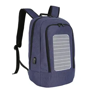 Сумки для ноутбука с солнечной панелью и USB-портом для зарядки, водонепроницаемый рюкзак с защитой от кражи и солнечной батареей