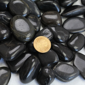 High <strong>Polished</strong> Black Pebble <strong>Stone</strong> Natural <strong>River</strong> <strong>Stone</strong> for Garden Landscape - Product Image 4