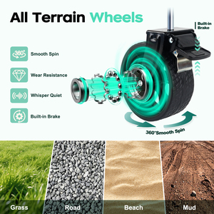 折りたたみ式ワゴンカート、軽量ブレーキ、フレキシブルステアリング、600Dオックスフォード生地、炭素鋼、ショッピング用ポータブルワゴン - Product Image 5