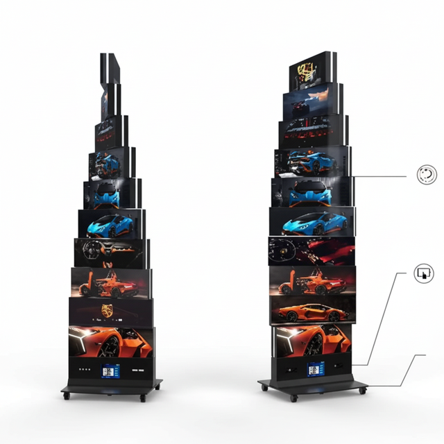 Kinetic LED P2 360 Degree Rotating Mechanical Display Screen for Commercial Visual Installation