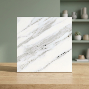 Carrara 600x600mm Glossy Polished Porcelain Tiles White Marble Effect Interior Floor Design 60x60cm - Product Image 6