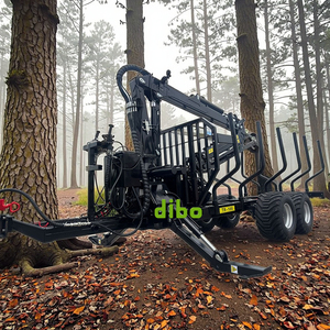 Rimorchi <span class=keywords><strong>Forestali</strong></span> Fuoristrada 4WD Fatti in Casa per Tronchi con Gru a Pinza e Caricatori a Joystick - Product Image 5