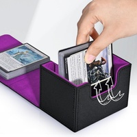 JUZI Boîte de rangement portable en cuir PU durable pour cartes TCG MTG, capacité 100+ cartes, avec fermeture magnétique, pour cartes à collectionner – Meilleures ventes